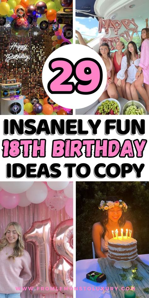 18th Birthday Morning Surprise, 18th Birthday House Party Ideas, 18th Birthday Ideas For Girls, 18th Birthday Party Ideas At Home, 18th Birthday Celebration Ideas, 18th Birthday Ideas, 18th Party Ideas, Outing Ideas, 18th Birthday Party Themes