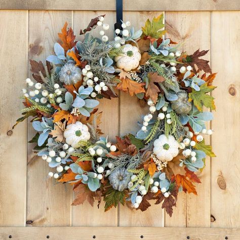 Maple Leaf Wreath, Harvest Wreath, Door Wreaths Fall, Year Round Wreath, Fall Door, Thanksgiving Wreaths, Pumpkin Wreath, Leaf Wreath, Autumn Wreaths