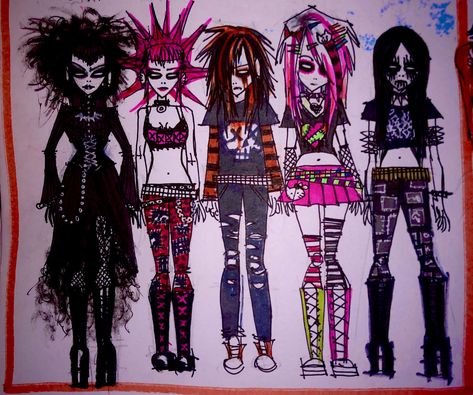 Scene Emo Art, Scene Kid Art, Scene Drawing, Emo Art, Punk Hair, Swag Art, Scene Art, Grunge Art, Scene Kids