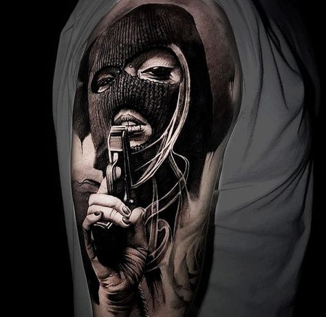 Moody Tattoo, Ski Mask Tattoo, Tattoo Mask, Catrina Tattoo, Skull Hand Tattoo, Gangsta Tattoos, Chicano Tattoo, Chicano Tattoos, Omerta Tattoo