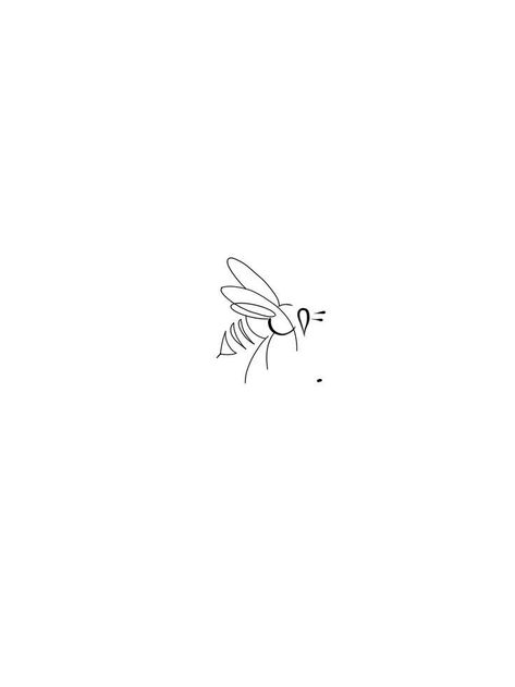 Fine Line Bumble Bee, Bee Line Art Tattoo, One Line Bee Tattoo, Minimalist Bee Drawing, Fine Line Honey Bee Tattoo, Simple Bee Tattoo Design, Single Line Bee Tattoo, Fine Line Bee Tattoo Simple, Minimal Bee Tattoo