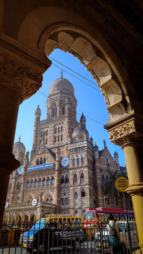 BMC building near CSMT Mumbai Csmt Mumbai, Mumbai Trip, Mumbai Tour, Marine Drive Mumbai, Mumbai Travel, Train Station Architecture, City Life Photography, Travel Picture Ideas, Mumbai City