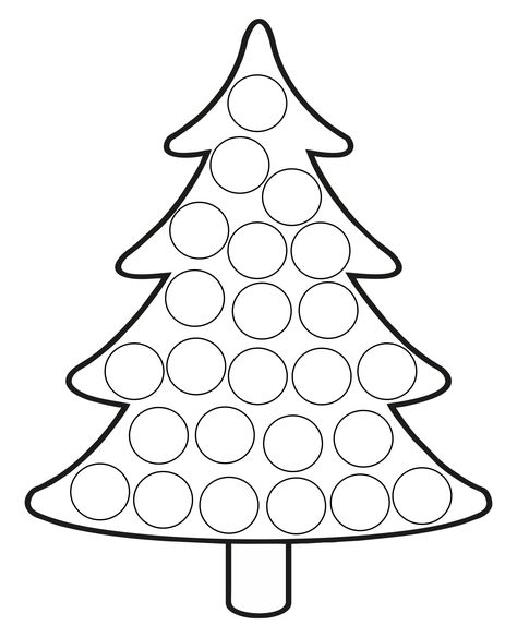 Christmas Tree Dot Painting Printable, Christmas Math For Toddlers, Winter Dot Marker Printables Free, Christmas Dot Marker Printables Free, Christmas Do A Dot Printables Free, Kids Christmas Countdown Craft, Preschool Christmas Countdown Craft, Toddler Christmas Worksheets, Christmas Activities Preschool Printable