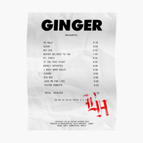 Receipt Album Poster, Red Album Receipt, Receipt Music, Blonde Album Receipt, Newjeans Album Receipt, Receipt Poster, Music Receipt, Album Receipt, Boy Bye