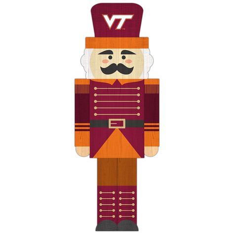 Spruce up your home for the holidays with this Virginia Tech Hokies 31'' Nutcracker Leaner. This fiberboard sign features a festive nutcracker design with bold Virginia Tech Hokies graphics. Lean it against the wall next to your front door to ensure all visitors know where your allegiance lies, even during the holiday season. Georgia Southern Eagles, Nutcracker Design, Mississippi State Bulldogs, Oklahoma State Cowboys, Spruce Up Your Home, Kansas Jayhawks, Nfl Gear, Home For The Holidays, Auburn Tigers