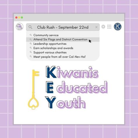 Whitney Key Club on Instagram: "Looking to lead with service and give back to your local community🤨? Meet new people from all over California, Nevada, and Hawaii🤔?? Have an opportunity to earn scholarships, awards, AND community service hours🫢??? Luckily for you KEY CLUB fits perfectly🐮💜!! 🔑🔑🔑 Head over to the Key Club table @ Club Rush (September 20th) DURING LUNCHTIME and sign up today‼️OR click the link in our BIO ⬆️ to join our key-ute herd today 🐄🥳!! 🔑🔑🔑 Our first meeting will Key Club Poster Ideas, Club Table, Community Service Hours, Key Club, Club Poster, Club Fits, First Meeting, Meet New People, Local Community