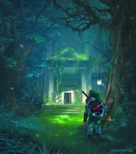 ArtStation - Ocarina of Time Temples, Tom Garden Forest Temple, Temple Poster, Hyrule Castle, Link Zelda, Zelda Art, Legend Of Zelda Breath, Ocarina Of Time, Shelby Gt500, Time Art