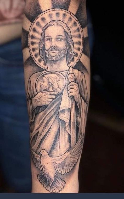 San Judas Tattoo Stencil, San Judas Tattoo Design, Designer Tattoo Ideas, St. Jude Tattoo, Minimal Tatoo, Skull And Rose Drawing, San Judas Tattoo, San Judas Tadeo Tattoo, Designer Tattoo