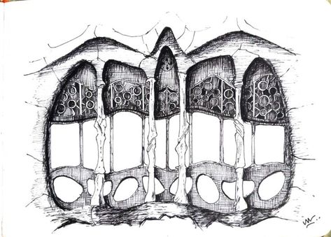 Gaudi Art, Buildings Artwork, Casa Mila, Gaudi Architecture, Barcelona Architecture, Architecture Drawing Sketchbooks, Antonio Gaudí, Building Drawing, Sacred Architecture