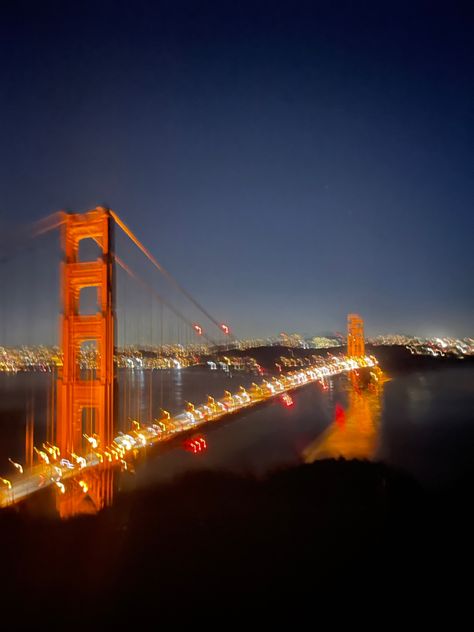 Golden State Bridge, Golden Gate Bridge At Night, Golden Gate Bridge Aesthetic, Golden Gate Bridge Wallpaper, March Travel, South Sumatra, San Francisco At Night, Golden Bridge, Bridge Wallpaper