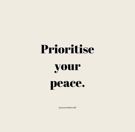 Prioritize Your Peace Aesthetic, Instagram Quotes About Life, Prioritize Peace, Prioritize Your Peace, Inspirational Quotes Collection, Self Love Journey, Motivation Text, Vision Board Photos, Vision Board Affirmations