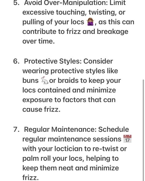 Wishing you a Happy Frizz Friday! Just a friendly reminder 🥹 to embrace the beauty of your frizz! While some flyaways are inevitable, taking care of your hair can prevent excessive frizz. 💫 Ready to tame your frizz? Check out these 7 tips to keep your locks looking fabulous! 💁🏽‍♀️ 1. Moisturize Regularly 💦: Keep your locs hydrated with a moisturizing spray or oil to minimize frizz and maintain their shape. 2. Avoid Over-Washing🚨: Washing your locs too frequently can strip them of natur... Dreadlocks Hairstyles, Spray Moisturizer, Friendly Reminder, Take Care Of Yourself, Locs, Take Care, The Beauty, Dreadlocks, Moisturizer