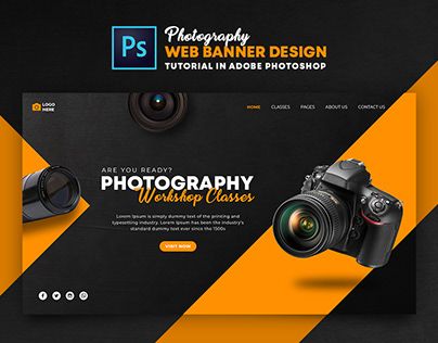 Check out new work on my @Behance profile: "How to Design Photography Classes Web Banner" http://be.net/gallery/105034283/How-to-Design-Photography-Classes-Web-Banner Editing Banner, Web Slider, Banner Photography, Flex Banner Design, Website Banner Design, Photoshop Logo, Adobe Photoshop Tutorial, Social Media Ads, Photography Business Cards