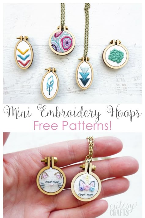 Mini Embroidery Hoops with Free Patterns Small Embroidery Patterns Free Printable, Miniature Embroidery Patterns, Tiny Hand Embroidery Designs, Mini Hand Embroidery Patterns, Small Hoop Embroidery Patterns, Small Hoop Embroidery, Mini Hoop Embroidery Patterns, Embroidery Keychain Patterns, Hand Embroidery Keychain