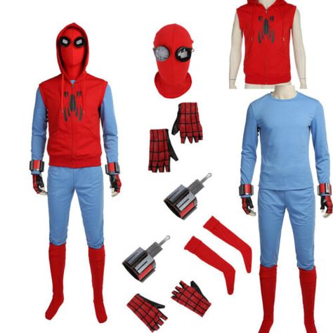 spider man cosplay - Pesquisa Google Spiderman Homecoming Suit, Marvel Mask, Costume Spiderman, Spiderman Halloween Costume, Hero Suits, Spider Man Cosplay, Cupcake Costume, Company Halloween, Spiderman Outfit