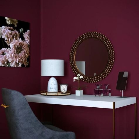 Painting Ideas For Room Walls, Wine Color Bedroom, Burgundy Walls Bedroom, Red Wall Interior, Best Interior Colors, Burgundy Room Ideas Bedrooms, Burgundy Bedroom Walls, Room Colour Ideas Bedroom, Color Room Ideas