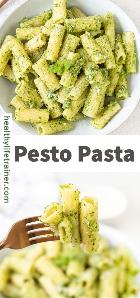 Pesto Recipes Dinner, Healthy Pesto Pasta, Pasta Recipes Healthy, Recipes Using Pesto, Pesto Dishes, Easy Pesto Pasta, Make Pesto, Penne Pasta Recipes, Homemade Pesto Sauce