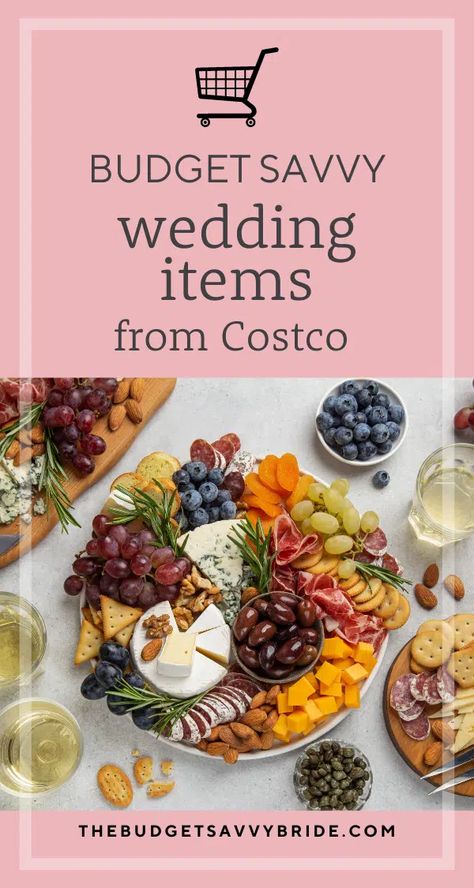 Costco Appetizers For Wedding, Micro Wedding Cocktail Reception, Do It Yourself Wedding Food, Wedding Cocktail Hour Food Budget, Costco Brunch Food, Snacks Wedding Reception, Costco Bridal Shower Food, Charcuterie Board Costco, Costco Catering Ideas