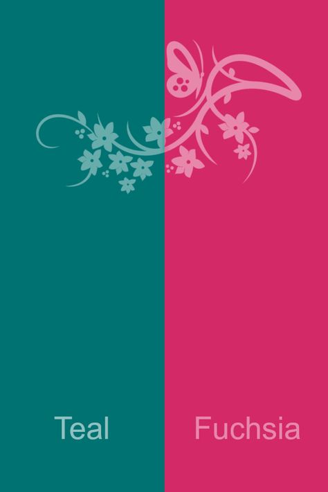 Teal And Fuschia Living Room, Teal And Raspberry Living Room, Turquoise And Fuschia, Teal And Fuschia Wedding, Dark Teal And Pink Wedding, Colors That Go With Hot Pink, 2000s Color Palette, Teal And Fuschia, 40th Anniversary Ideas