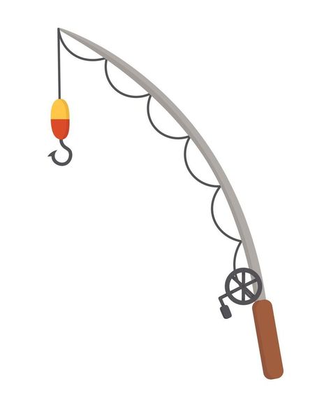 Doodle flat clipart. Fishing rod with float. All objects are repainted. Fishing Doodles, Vector Texture, Gone Fishing, Fishing Rod, Float, Vector Free, Fishing, Doodles, Clip Art