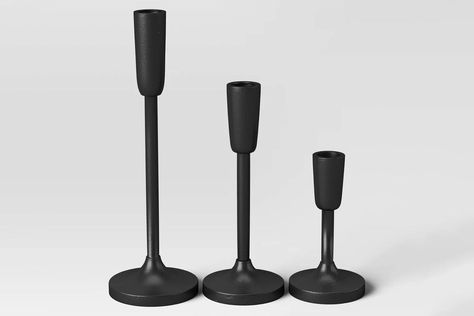 12 Target Decor Finds Used to Style the Cozy Bedroom in Our 2024 REAL SIMPLE Home Black Candle Sticks, Black Candlesticks, Target Decor, Black Taper Candles, Led Taper Candles, Room Revamp, Black Candle Holders, Neutrogena Makeup, Taper Holders