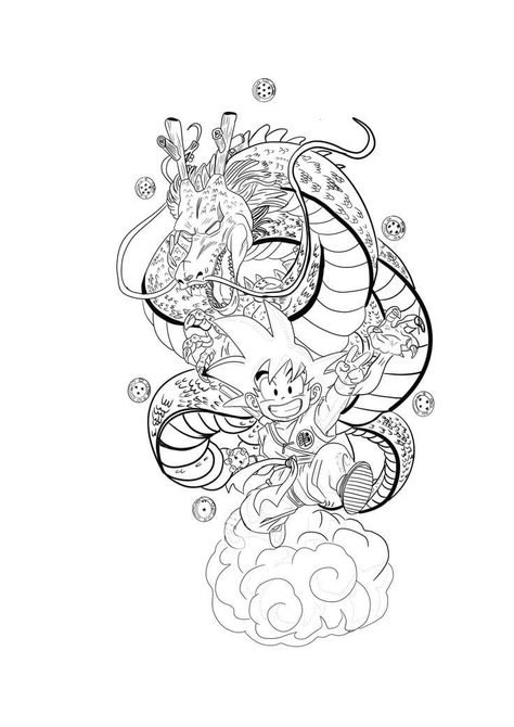 Sheng Long, Shen Long Tattoo, Dbz Tattoo, Dbz Drawings, Ball Tattoo, Image Dbz, Tattoo Maker, Z Tattoo, Dragon Ball Tattoo