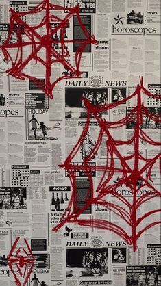 Newspaper, Spiderman, Black And White, Red, White, Black