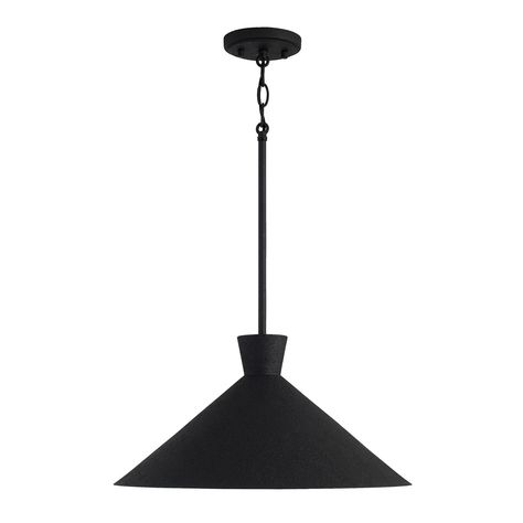 decorative ceiling fixture Capital Lighting Fixture, Dark Pewter, Outdoor Landscape Lighting, Capital Lighting, Bell Pendant, Visual Texture, Black Shade, Chandeliers And Pendants, Metal Pendant