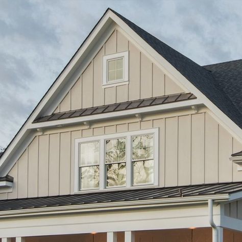 James Hardie Building Products on Instagram: "Cobble Stone is a rich, taupe-based neutral with warm undertones. It's a classic choice that will look good on almost any home. . Explore the color more via the "Siding Colors" link in our bio. . . . #jameshardie #myhardiehome #hardiepanel #boardandbatten #farmhousestyle #farmhouse #modernfarmhouse #home #homes #dreamhouse #homegoals #dreamhome #homeinspiration #beautifulhomes #homedesign #homeinspo #exterior #designinspo #luxuryhome #homestyle #exteriordesign #exteriorsofinstagram #siding #curbappeal" Cobble Stone Hardie Siding, James Hardie Cobblestone, Hardie Board House, Stone Siding Exterior, James Hardie Siding, Cobble Stone, Creek House, Hardie Siding, James Hardie