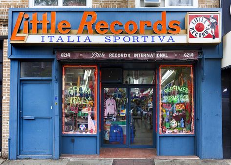 James and Karla Murray photograph New York storefronts in their book, Store Front II: A History Preserved. New York Store Fronts, Variety Store, Storefront Signs, Record Stores, Fulton Street, Shop Fronts, Record Shop, Music Shop, Boutique Interior