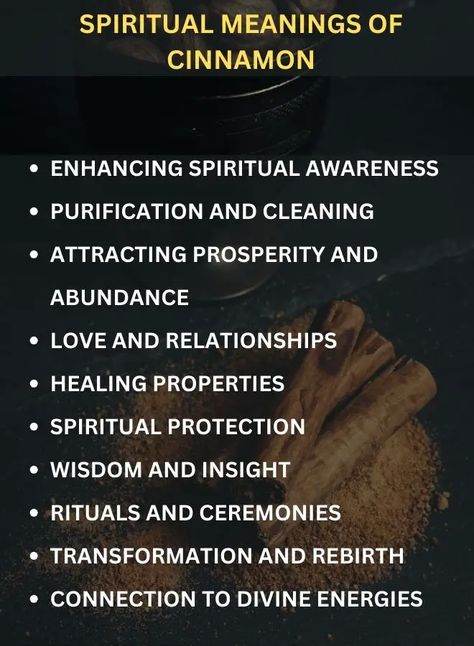 Cinnamon, a mystical guide in spirituality, bridges the physical and spiritual realms, offering symbolic purification, prosperity, and healing. It’s a fragrant journey of self-discovery. Cinnamon Spiritual Benefits, 2025 Themes, Spiritual Herbs, Food Meaning, Cassia Cinnamon, Cinnamon Benefits, Cinnamon Oil, Spiritual Power, Spiritual Protection