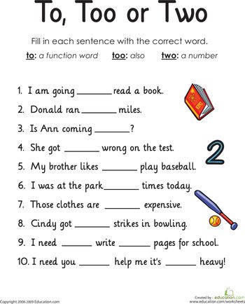 Worksheets: Homophones: To, Too or Two. My students WILL know and use these correctly! To Too Two, Basic Grammar, English Grammar Worksheets, Teaching Grammar, English Writing Skills, Grammar Lessons, Esl Teaching, Grammar Worksheets, School Help