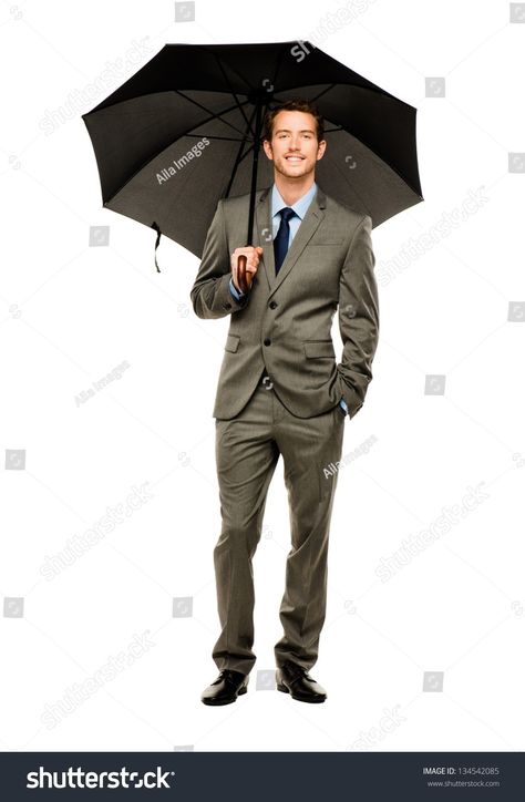 Umbrella Pose, Holding Umbrella, Holding An Umbrella, Black Umbrella, Body Reference, Business Suit, Drawing Poses, Art Reference Poses, Character Drawing