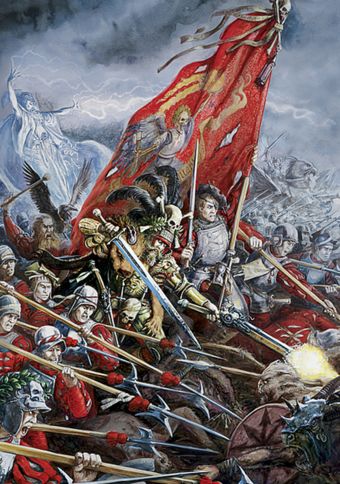 Ostland Warhammer, Battle Artwork, David Gallagher, Warhammer Empire, Warhammer Armies, Warhammer Fantasy Roleplay, Imperial Army, Fantasy Battle, Warhammer Art