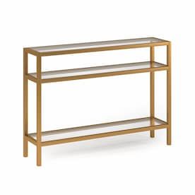 Hailey Home Sivil Midcentury Brass Console Table in the Console Tables department at Lowes.com Modern Industrial Coffee Table, Brass Console Table, Narrow Sofa Table, Gold Console Table, Industrial Console Tables, Contemporary Console Table, Mirrored Console Table, Glass Console Table, Modern Console Tables