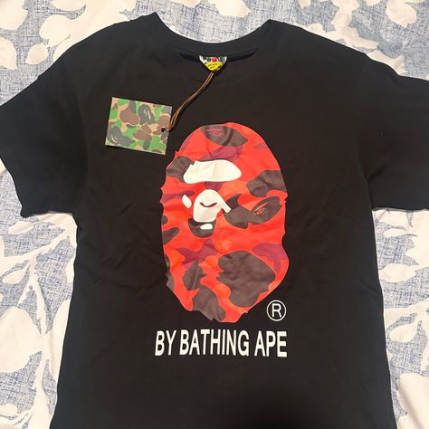 Bapesta Shirt Red. Bought From Goat For $130. Worn Once. Men & Women Bape Shirt, Man Shop, The Originals, Red, T Shirt, Color