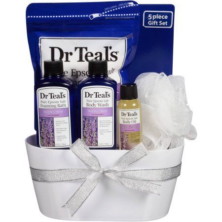 4 Dr. Teal's Soothe & Sleep with Lavender Therapeutic Bath Gift Set after christmas sale Diy Spa Gifts Baskets, Lavender Epsom Salt, Dr Teals, Bath Gift Basket, Salt Gifts, Boyfriend Gift Basket, Lavender Gifts, Gift Baskets For Women, Themed Gift Baskets