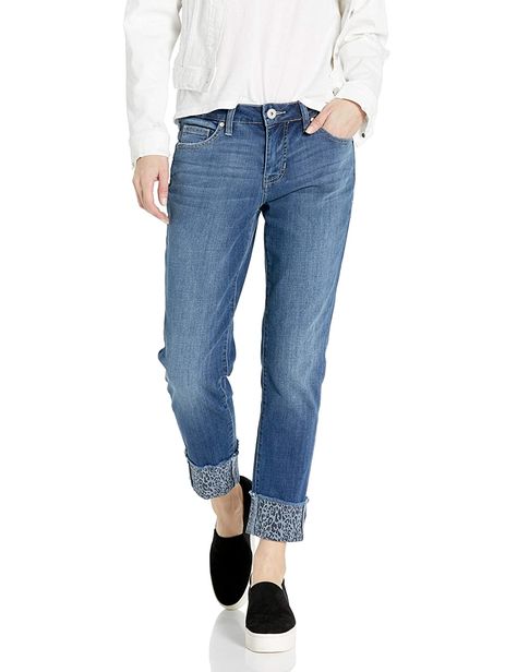 Jag Jeans Women's Carter Girlfriend W/Leopard Cuff Jean ** Be sure to check out this awesome product. (This is an affiliate link) Jag Jeans Woman, Jag Jeans, Girlfriend Jeans, Cuffed Jeans, Cuff Detail, S Star, Boyfriend Jeans, Levi Jeans, Mid Rise