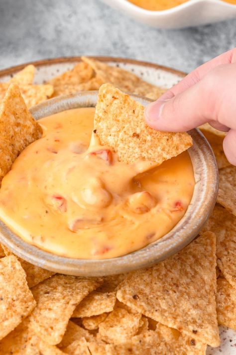 This creamy and delicious Velveeta Cheese Dip is made with just 3 simple ingredients! Perfect for game day, parties, or a quick snack, it's the ultimate cheesy dip to pair with tortilla chips or veggies. Ready in minutes! Velvetta Cheese Dip, Velveeta Cheese Dip Recipes, Velveeta Dip, Queso Dip Velveeta, Velveeta Cheese Dip, Cheese Dip Mexican, Chip Dip Recipes, Dip For Tortilla Chips, Queso Dip Recipes