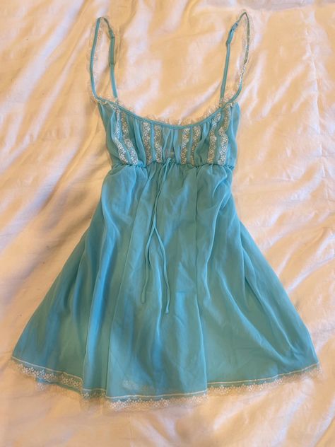 Mermaid Core Dress Short, Aquamarine Clothes, Coquette Blue Dress, Blue Coquette Dress, Coquette Mermaid Outfit, Blue Lace Trim Coquette Dress, Mermaid Core, Tv Show Outfits, Boujee Outfits