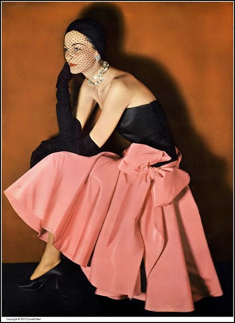 Norman Norell, Taffeta Dress, Silk Taffeta, Evening Cocktail, 1950s Fashion, French Fashion, Fashion Photo, Vintage Designs, Strapless Dress