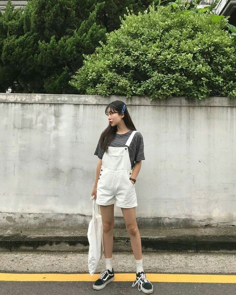 @̶s̶i̶l̶v̶e̶r̶x̶s̶t̶a̶r̶r̶ ̶ Cute Japanese Outfits Summer, Cute Short Overall Outfits, Japanese Summer Outfits Casual, Summer Fits Korean, Ulzzang Summer Outfits, Japan Ootd Summer, Japan Summer Outfit Women, Japan Summer Outfits, Summer Outfits Asian