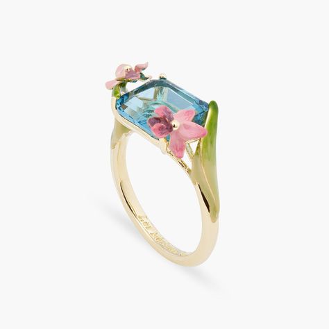 Japanese Iris, Les Nereides, Iris Flower, Funky Jewelry, Jewelry Lookbook, Enamel Ring, Girly Jewelry, Delicate Rings, Dream Jewelry