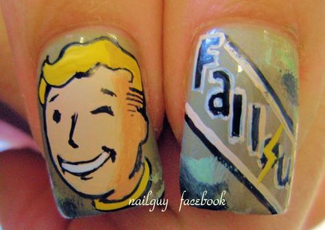 Fallout Nails, Fallout Perks, Nerdy Nails, Theme Nails, Artsy Nails, Nails 2016, Left For Dead, Play 5, Moon Prism Power