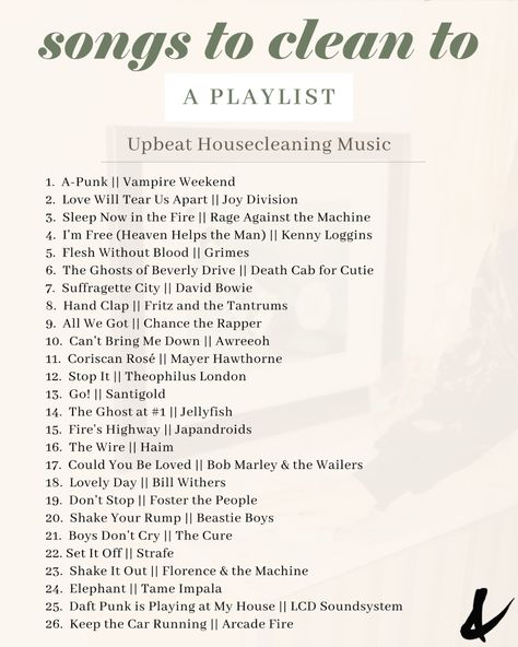 Clean Up Playlist, Cleaning Playlist Cover, Songs You Need On Your Playlist, Songs To Listen To When Cleaning, Playlist For Cleaning, Types Of Playlists To Make, Clean Rap Songs Playlist, Clean Playlist, Best Music Playlist