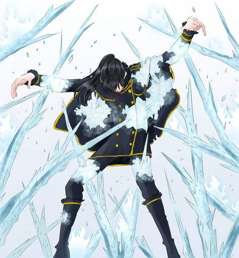 Anime Snow, Ice Magic, Ice Powers, Magical Girl Outfit, Elemental Powers, Super Powers Art, Anime Boy Sketch, Bleach Fanart, Motion Graphics Design