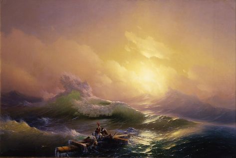 Ivan Aivazovsky, born to an Armenian family and the first Russian painter in the Louvre, became famous over the world for marine paintings. The Ninth Wave, Ivan Aivazovsky, Marine Painter, Google Art Project, Most Famous Paintings, Marine Painting, Francisco Goya, Caspar David Friedrich, Marine Art