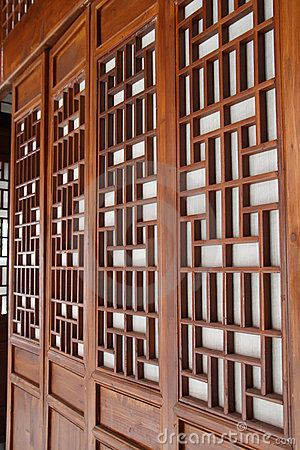 Chinese traditional window and door Chinese Doors Traditional, Asian Doors, Chinese Lattice, Chinese Tea Room, Chinese Tea House, Chinese Window, Chinese Door, Asian Interior Design, Traditional Windows