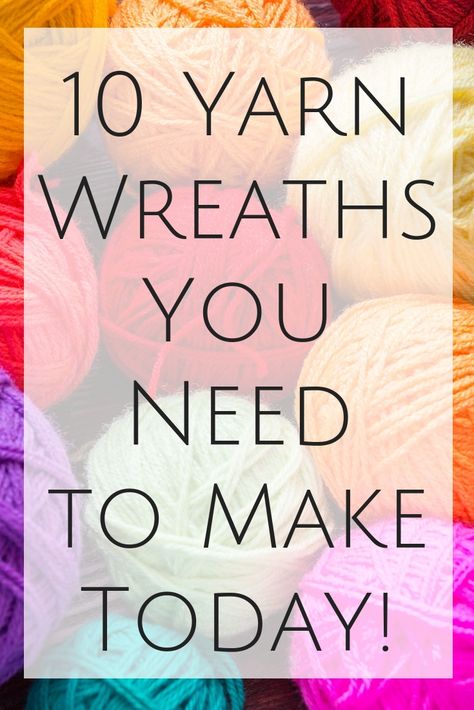 Wreaths Made With Yarn, Yarn Wreaths For Front Door, Crochet Wreaths Ideas, Yarn Wreaths Diy, Diy Yarn Crafts To Sell, Eyelash Yarn Projects, Yarn Wreath Ideas, What To Do With Yarn, Yarn Crafts Easy