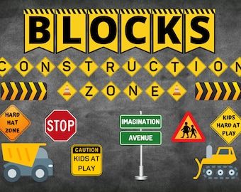 Block Building Preschool, Block Center Preschool Setup, Block Center Bulletin Board, Block Center Ideas, Preschool Building Theme, Preschool Block Area, Kindergarten Construction, Construction Activities Preschool, Block Center Preschool